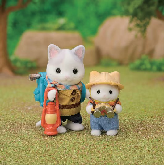 Sylvanian Families Exciting Exploration Set Latte Cat Brother & Baby