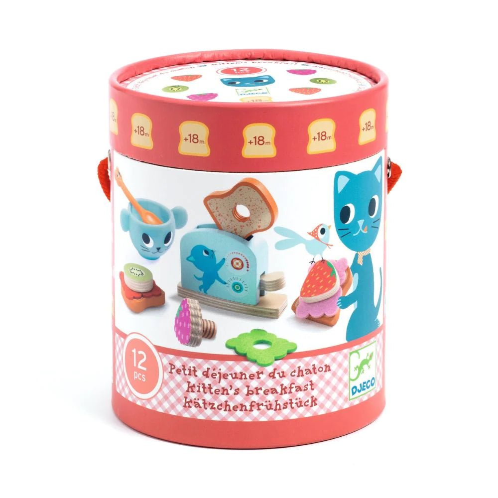 Serve up a purr-fect breakfast with this adorable kitchen set! Kittens, utensils, and treats make playtime more delightful.