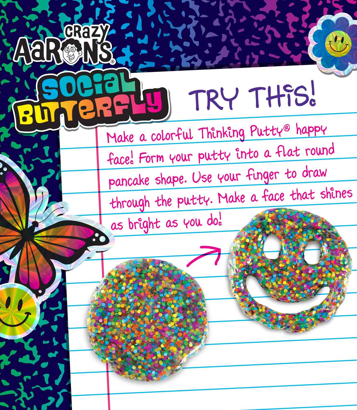 Crazy Aaron's Thinking Putty - Social Butterfly
