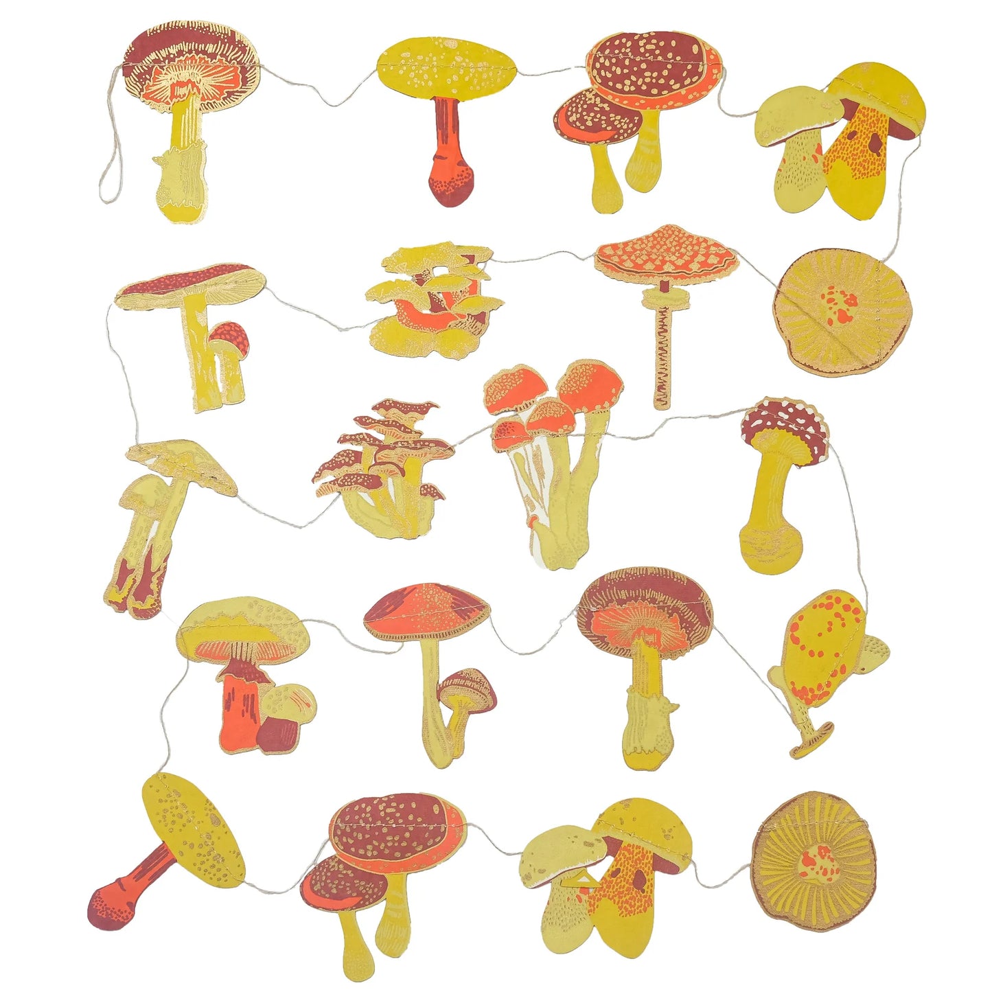 East End Press Mushroom Sewn Garland