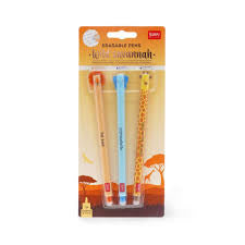 Unleash creativity with the Legami Wild Savannah set! Three erasable gel pens with smooth ink and fun, wild-inspired designs.