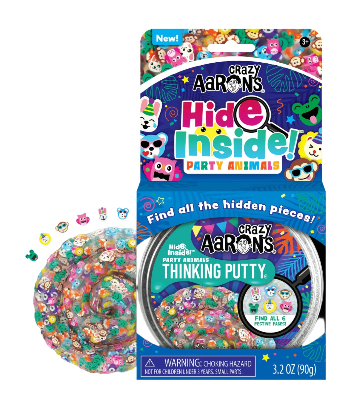 Crazy Aaron's Thinking Putty Hide Inside - Party Animals