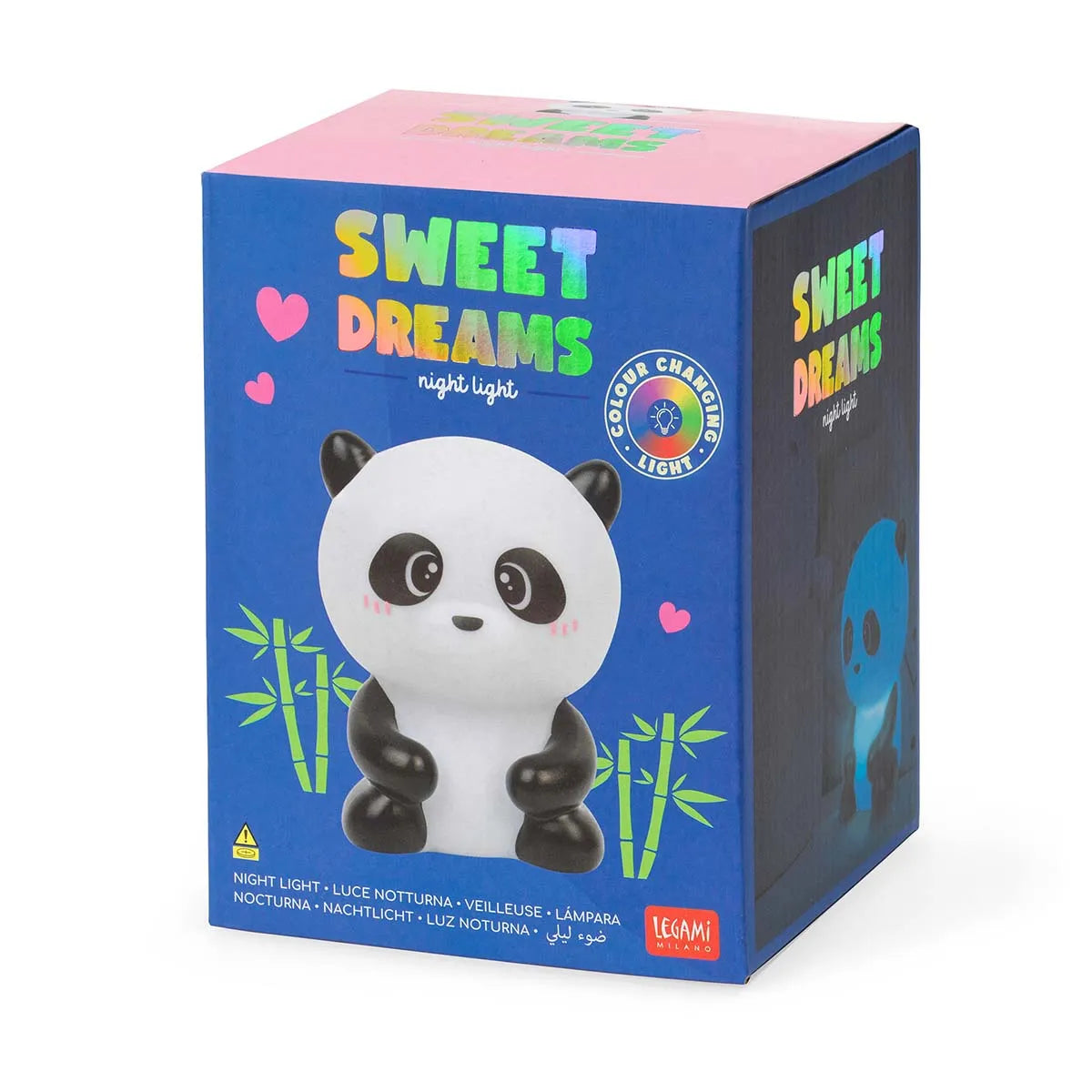 A cute panda night light that gives off a soft, calming glow, perfect for peaceful nights and cozy moments.