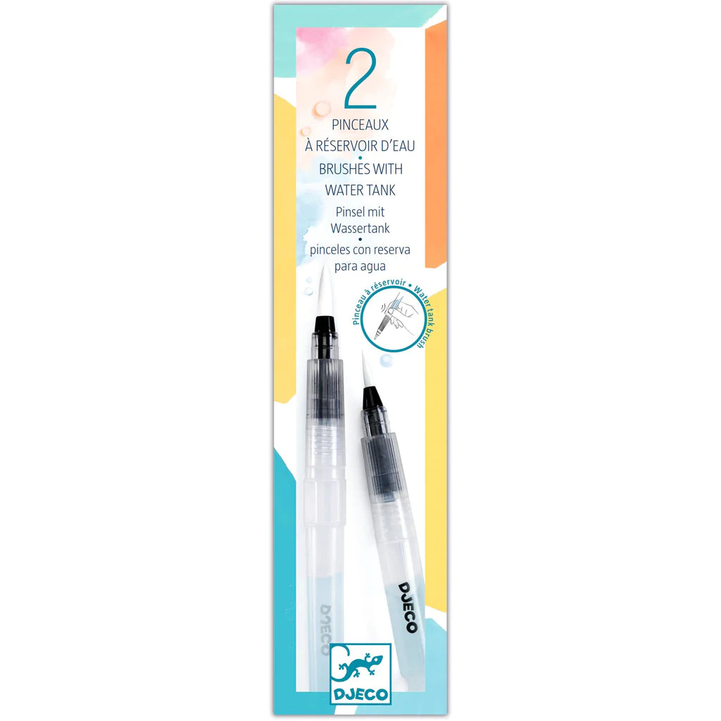 Everything young artists need for watercolor fun—brushes, a water tank, and vibrant colors to inspire creativity.