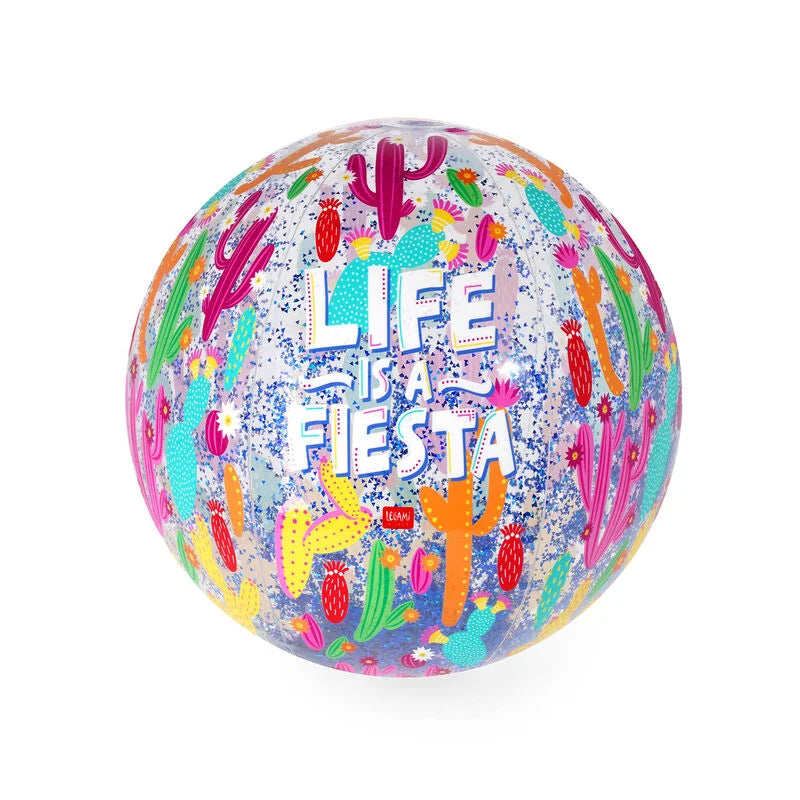 Legami Glitter Beach Ball - Life is a Fiesta