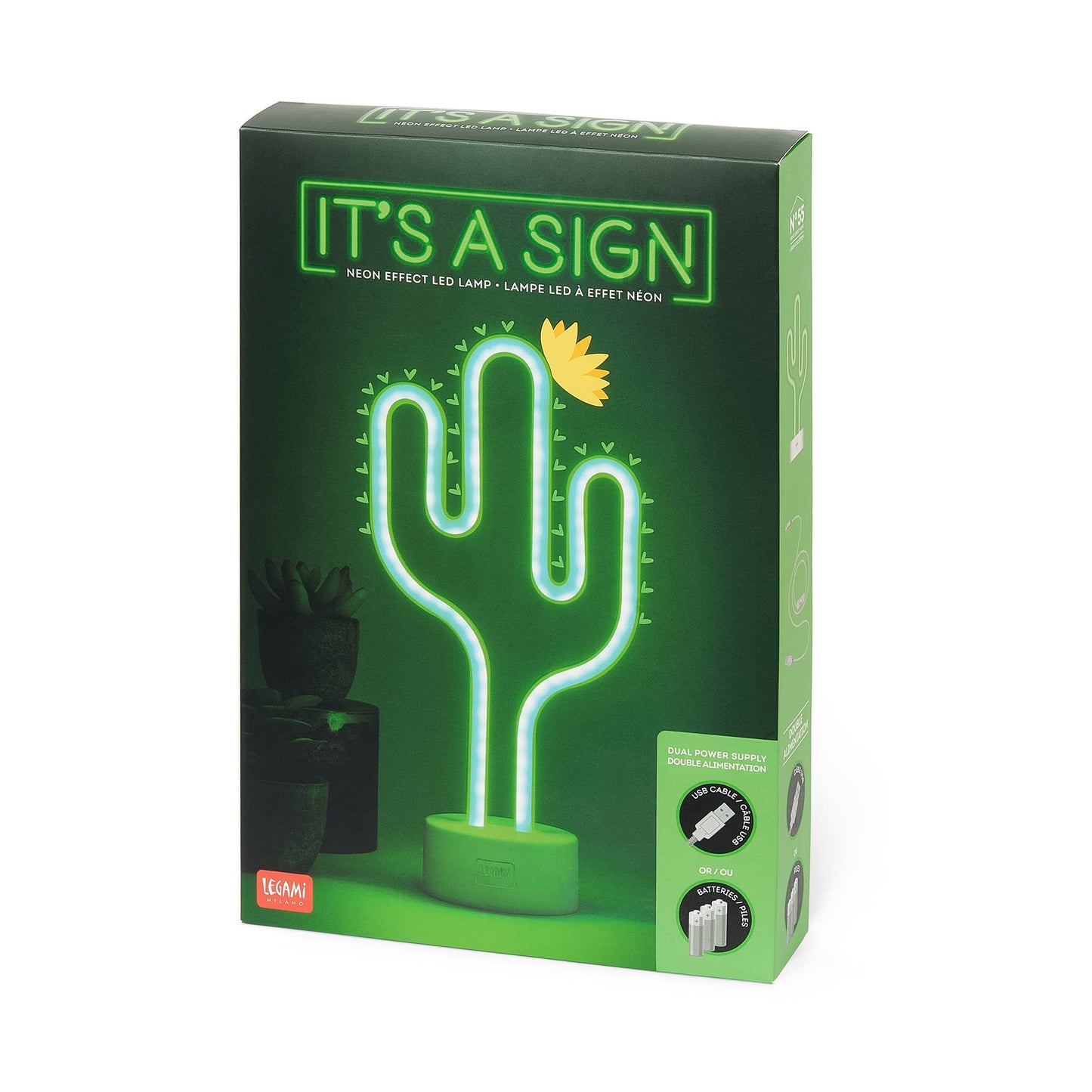 Light up your room with a playful cactus LED lamp—neon-effect glow adds a fun, modern touch to any space.