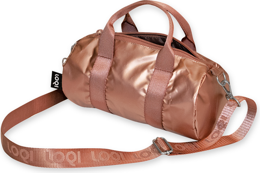 LOQI METALLIC Rose Gold Small Weekender