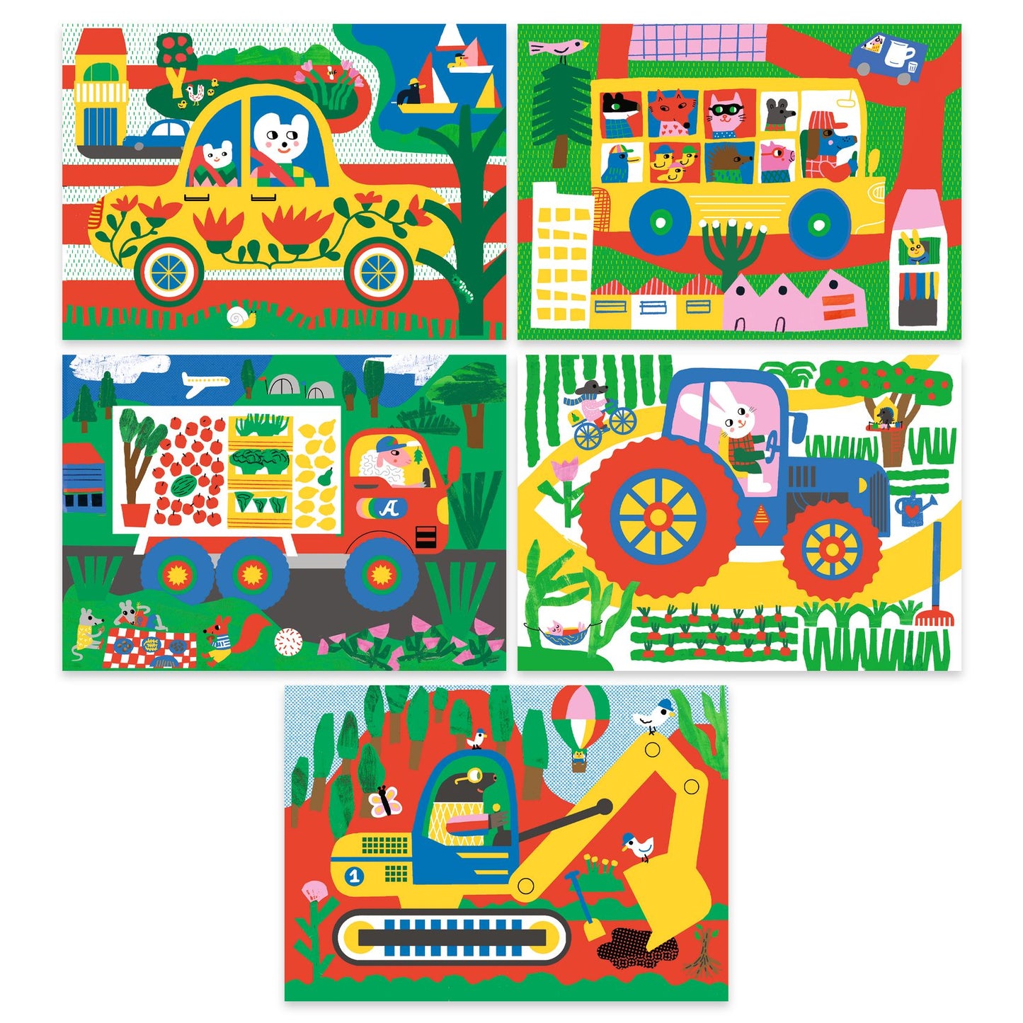 Djeco DJ00040 Scratch Boards Learning about vehicles