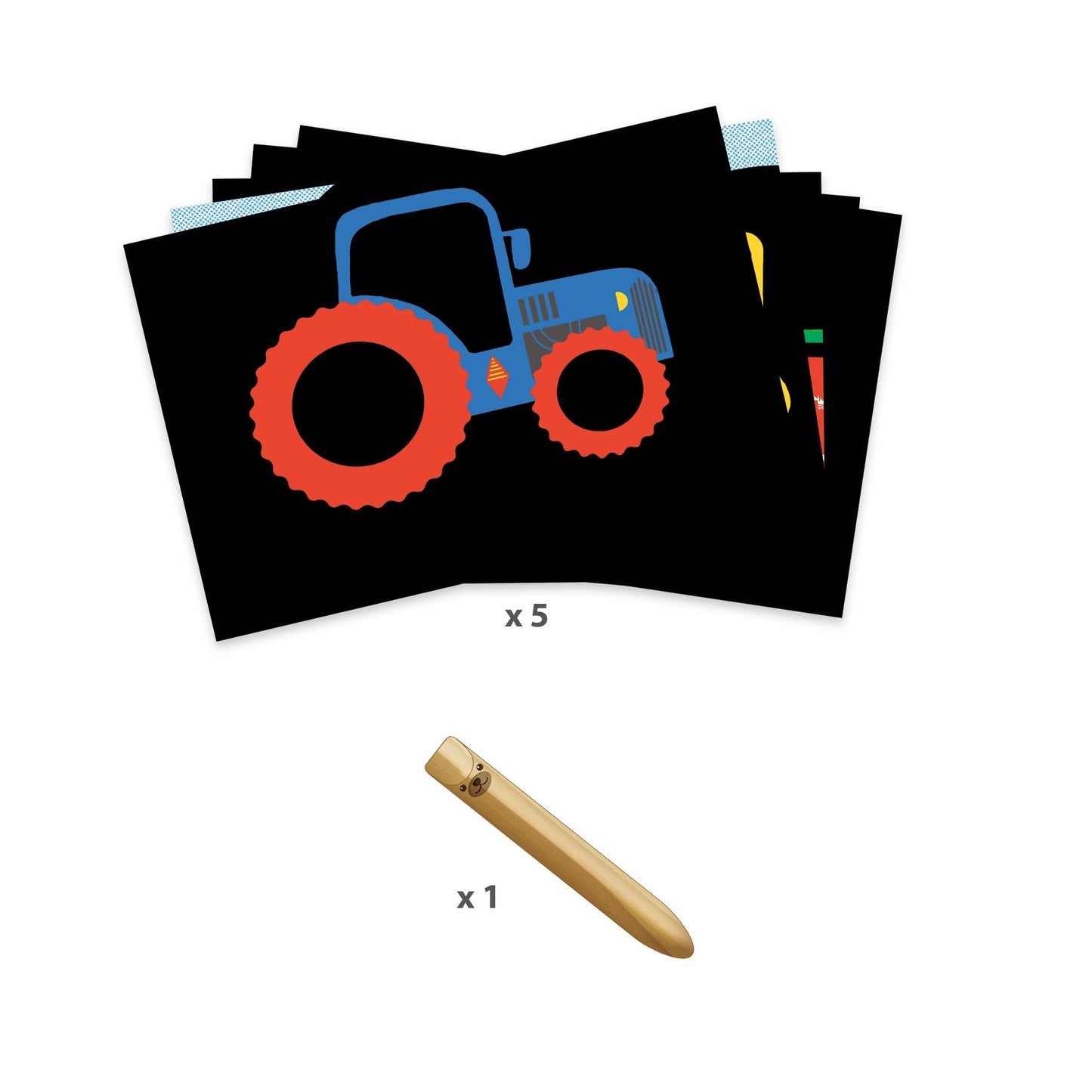 Djeco DJ00040 Scratch Boards Learning about vehicles
