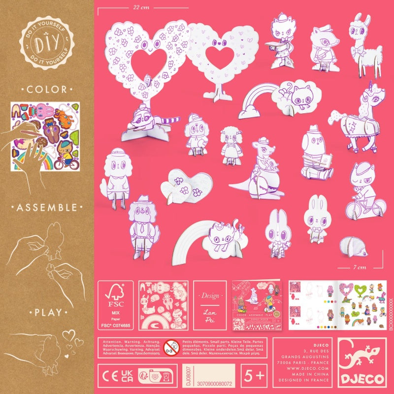 Djeco DJ08007 Colour. Assemble. Play Kawaii World