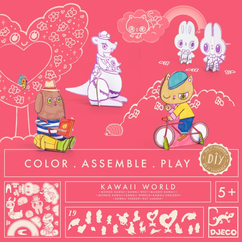 Djeco DJ08007 Colour. Assemble. Play Kawaii World