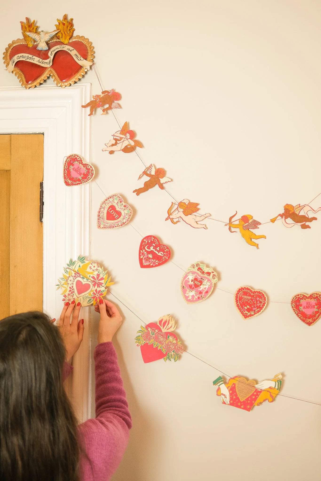 East End Press Hearts Sewn Garland