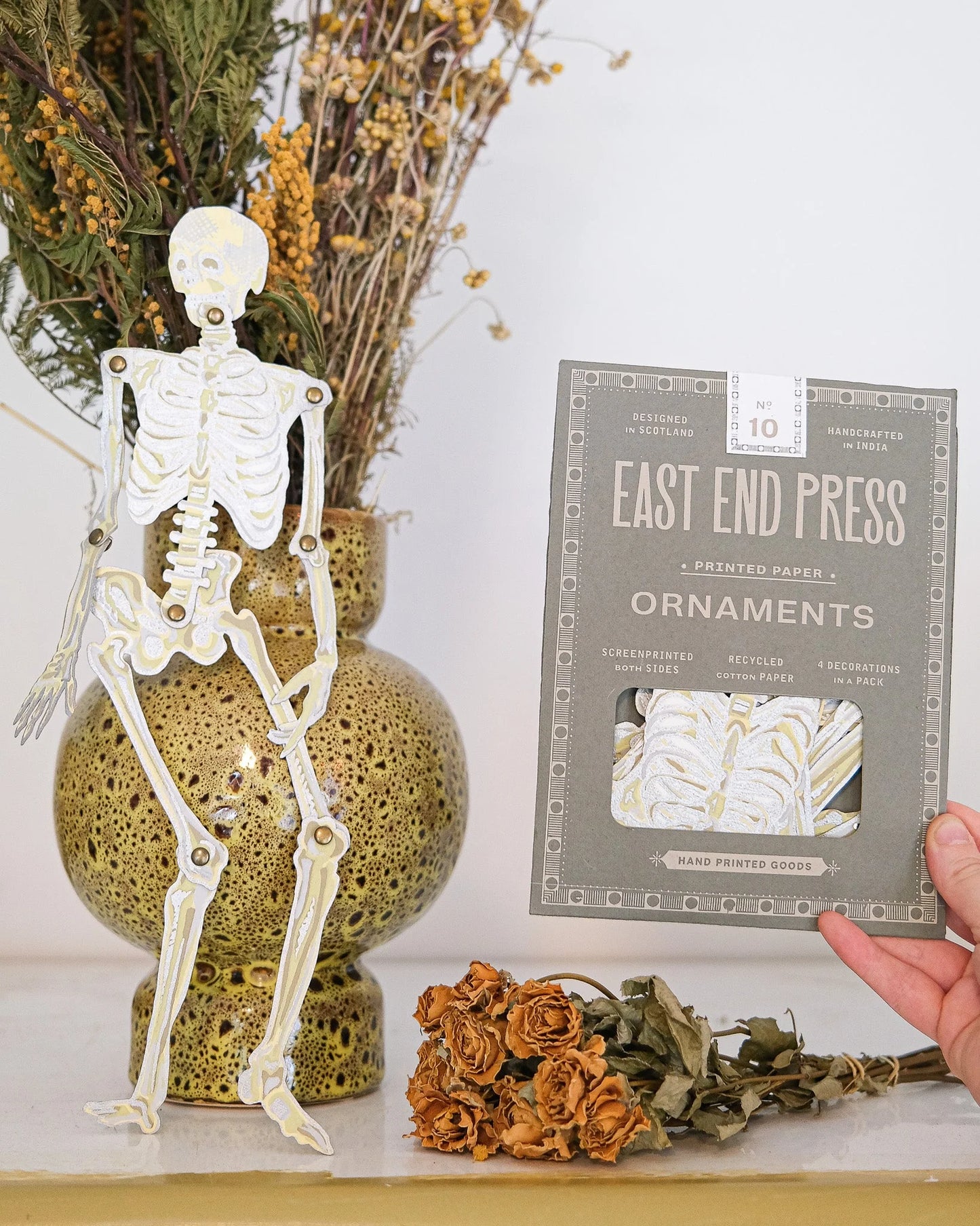 East End Press Dancing Skeletons Ornaments