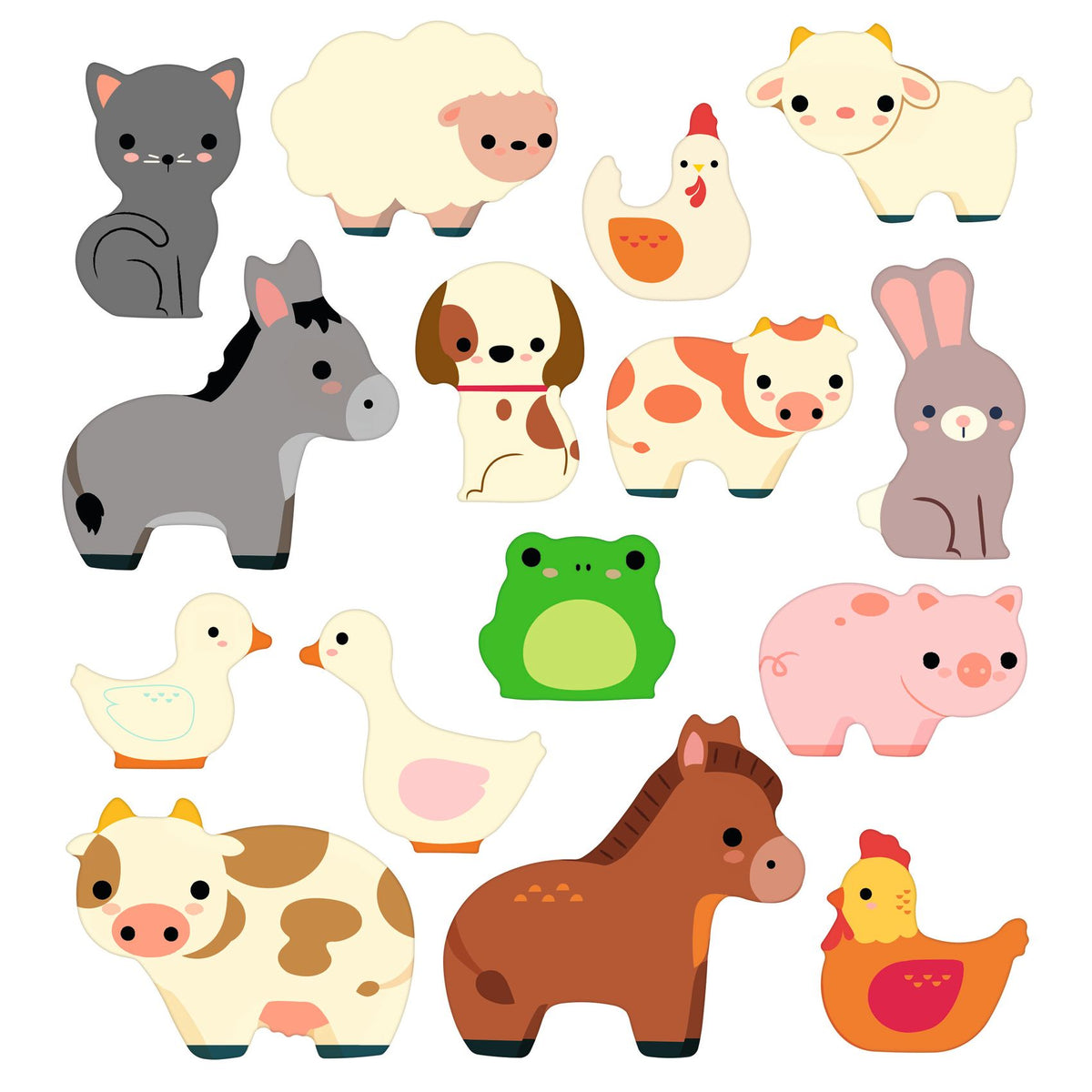 Djeco DJ09070 Create with Stickers Farm Animals