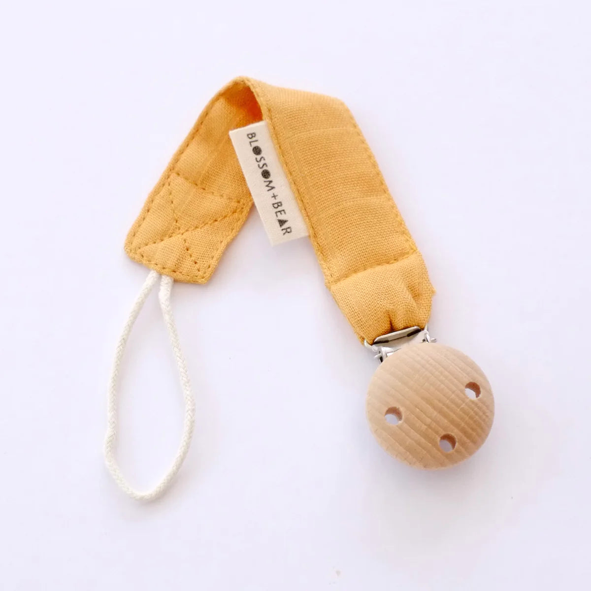 Blossom and Bear Dummy Clip Mustard