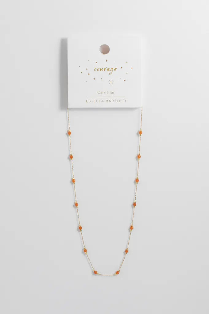Estella Bartlett Wellness Carnelian Paperlink Necklace