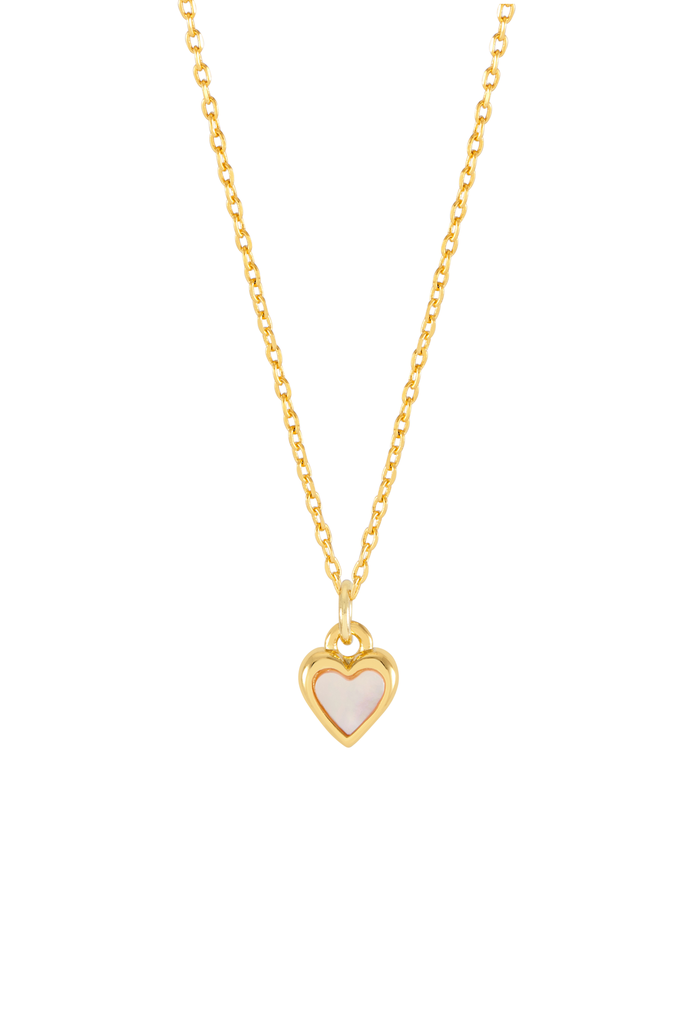 Estella Bartlett Pink Pearl Heart Necklace - Gold Plated