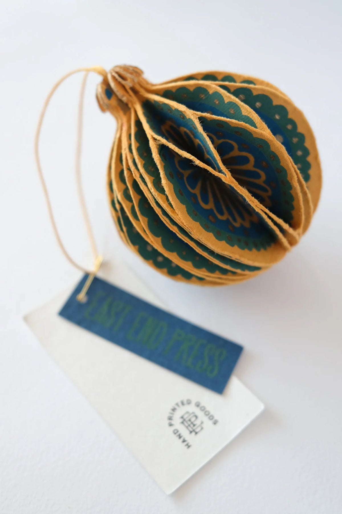 East End Press Honeycomb - Yellow Bauble