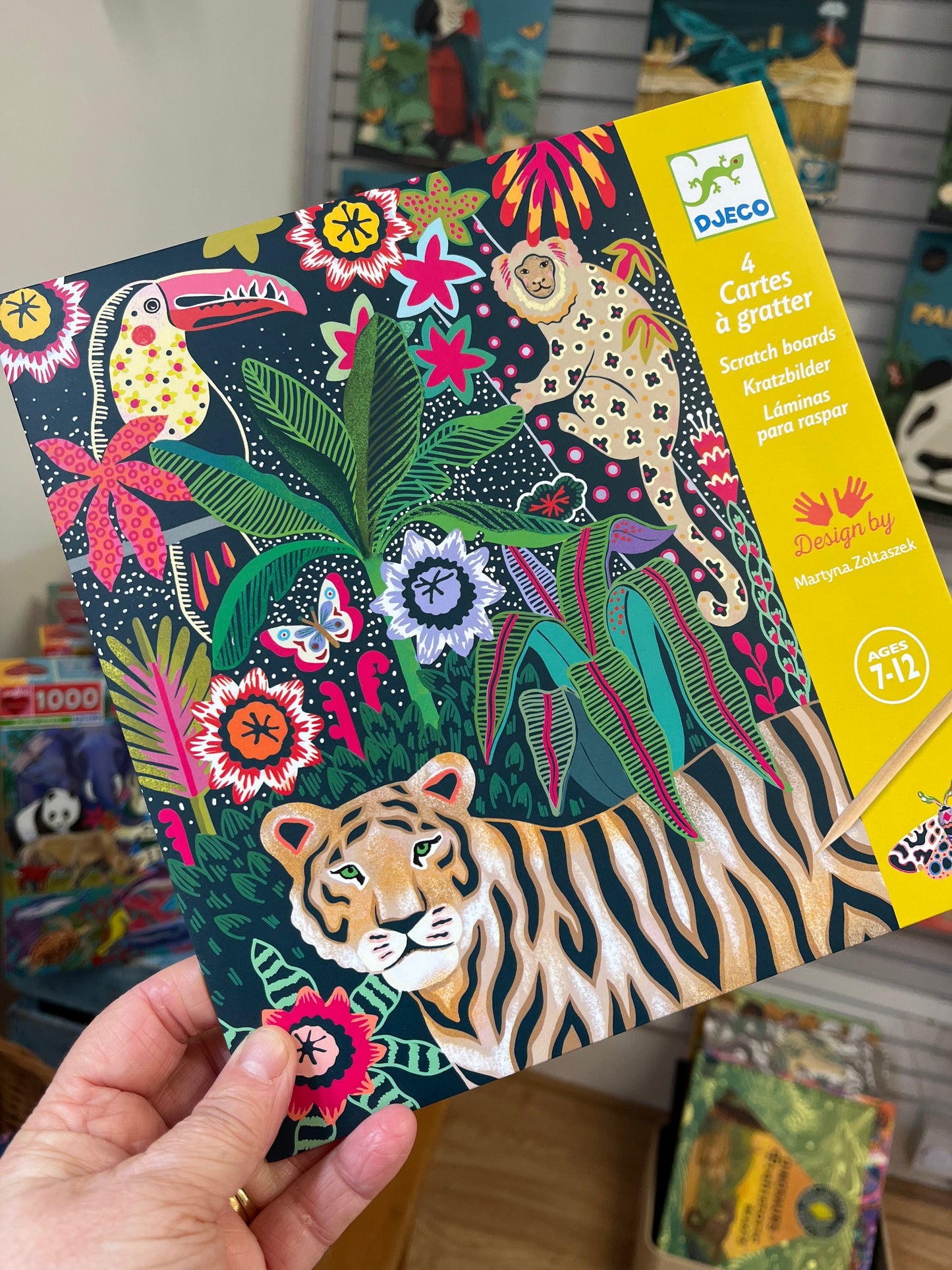 Scratch, reveal, and create! Djeco’s Rococo Scratch Cards let kids uncover beautiful, ornate designs with every stroke.