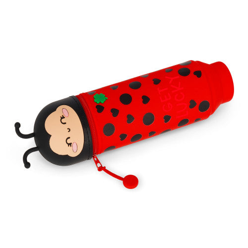 Legami Kawaii 2 in 1 Soft Silicone Pencil Case - Ladybug