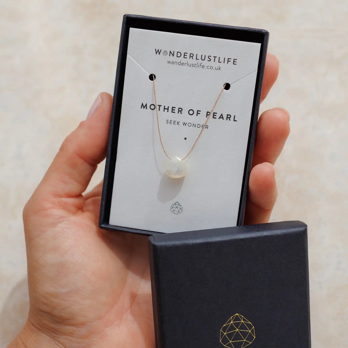 Wanderlustlife Jewellery - Mother of Pearl Fine Cord Necklace