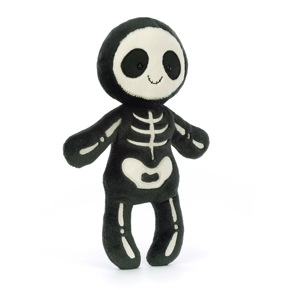 Charming, soft, and playfully ghoulish - Skeleton Bob is a cuddle-ready companion with a lovable twist on spooky fun