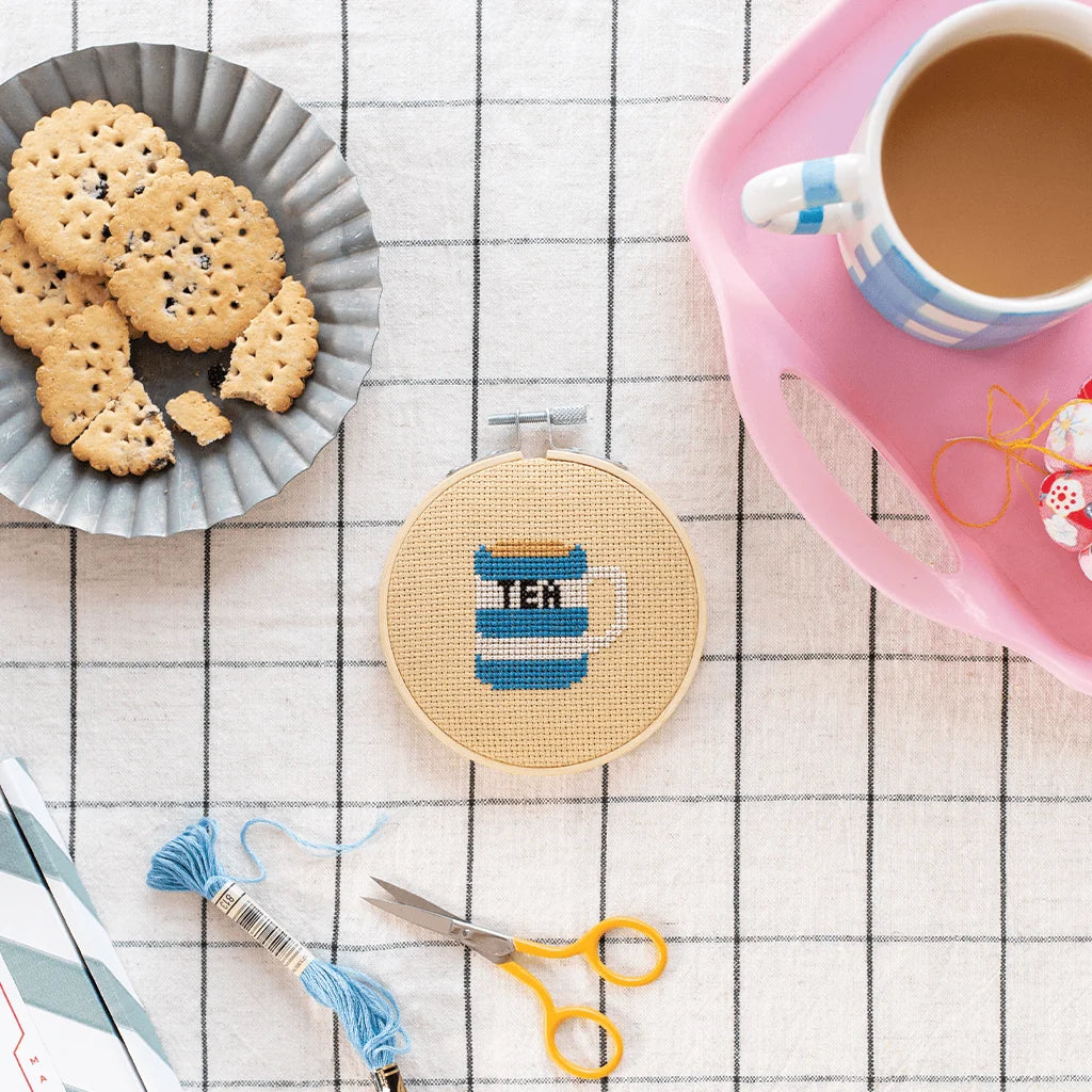 Cotton Clara Cup of Tea Cross Stitch Kit