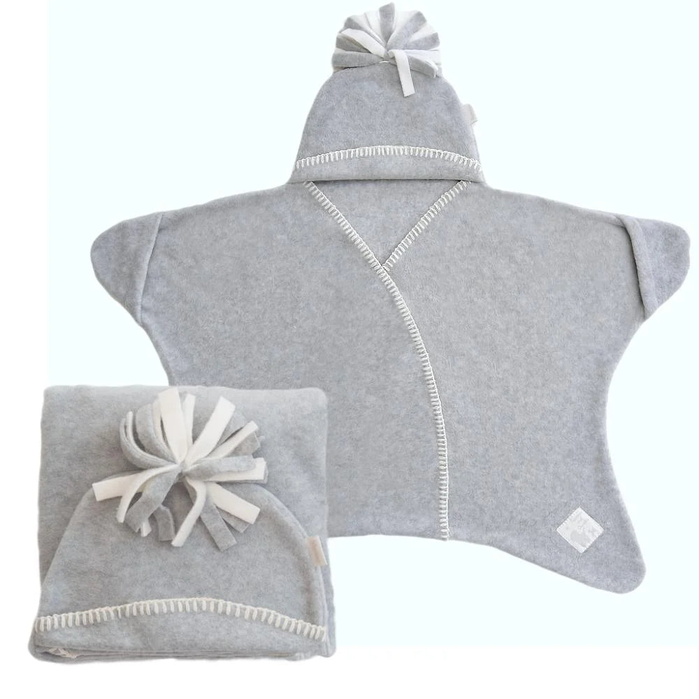 Tuppence and Crumble Star Baby Wrap Small Dove