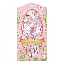 Step into a world of sparkle and style—color graceful figures in glowing outfits with this magical fashion art kit for kids.