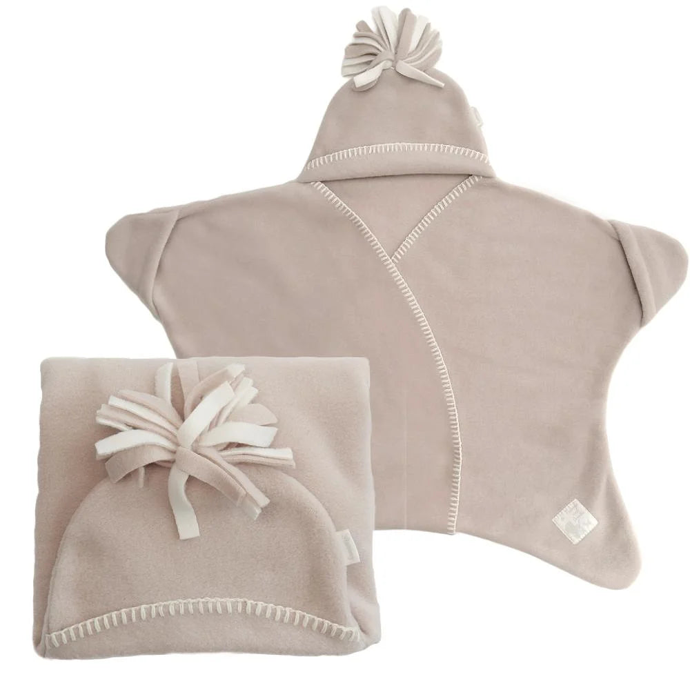 Tuppence and Crumble Star Baby Wrap Small Oatmeal