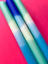 The Colour Emporium OCEAN BLUES Dip Die Dinner Candle Trio