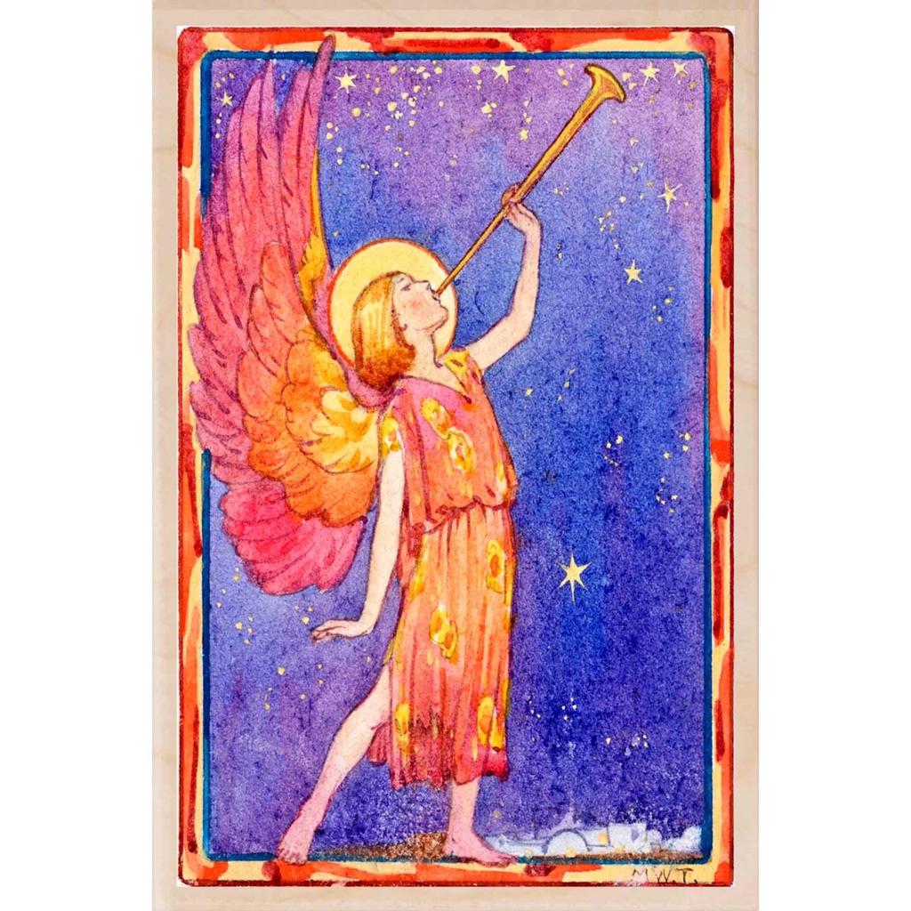 The Wooden Postcard Company Postcard Christmas Angel Wooden Postcard (7077426397344)