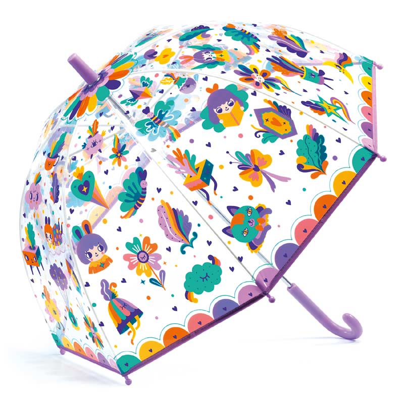 Turn gloomy weather into fun with this vibrant rainbow umbrella—bursting with color, playful style, and sunshine energy in every step.