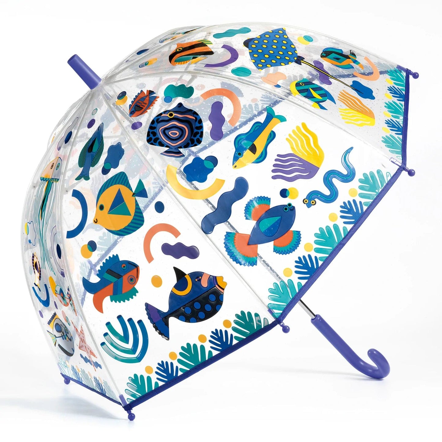 Watch the magic happen as raindrops reveal hidden colors on this playful fish umbrella—fun, surprising, and perfect for rainy day joy.
