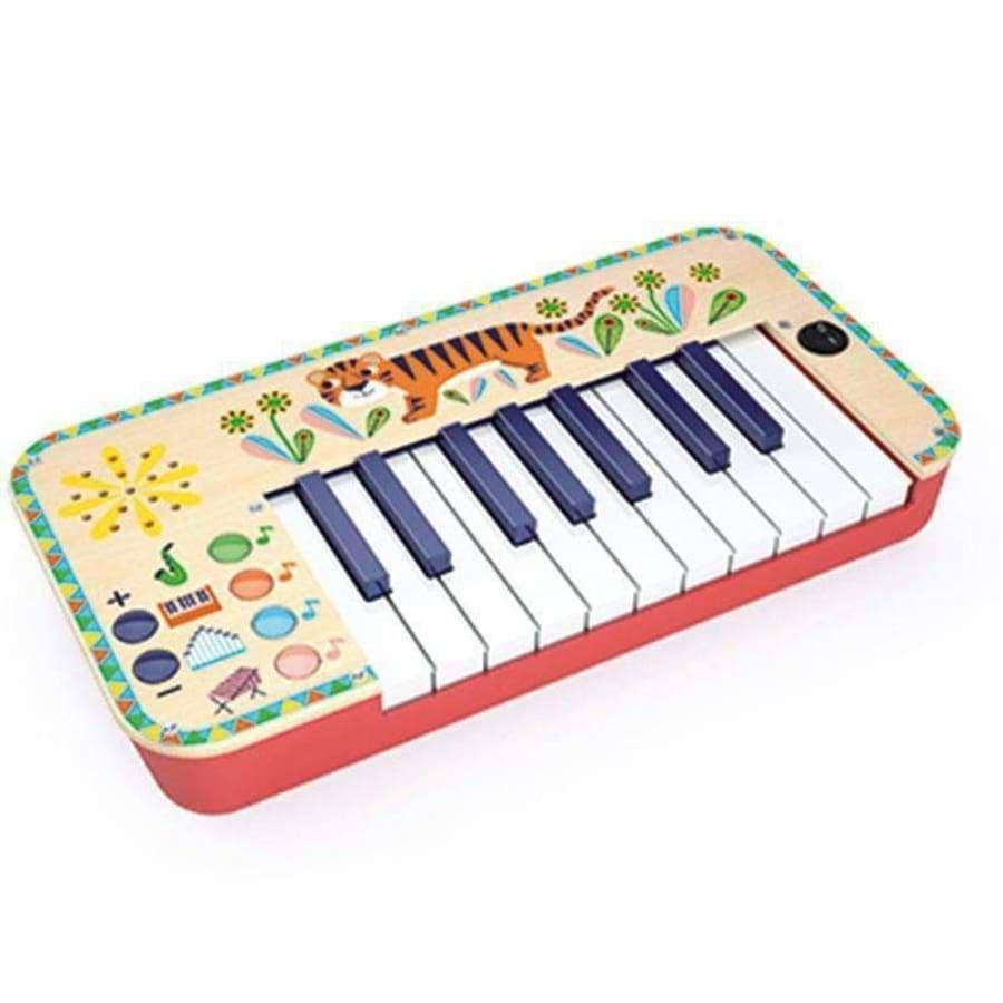 A bold burst of color and sound! This playful keyboard inspires early music-making with joyful tones and a vibrant, artistic design.