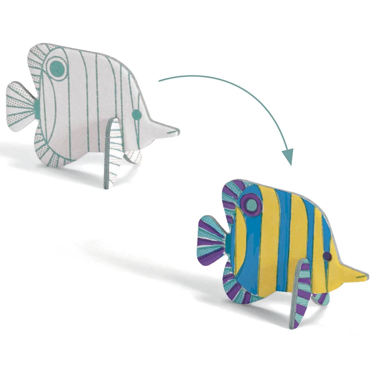 Djeco Creative Toy Djeco DJ08002 Sea Life Colour Assemble Play (7875790274808)