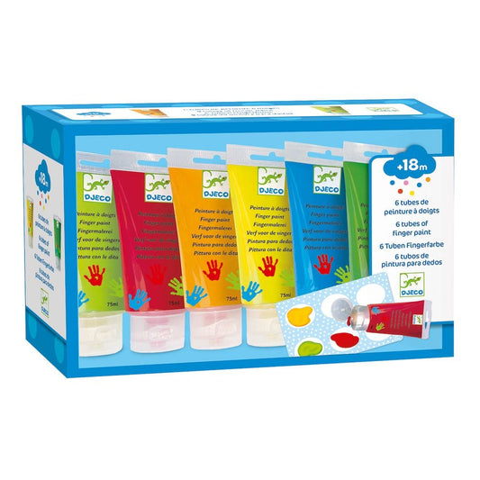 Get hands-on with this vibrant set of finger paints—bright, washable, and perfect for playful, sensory art adventures at any age.