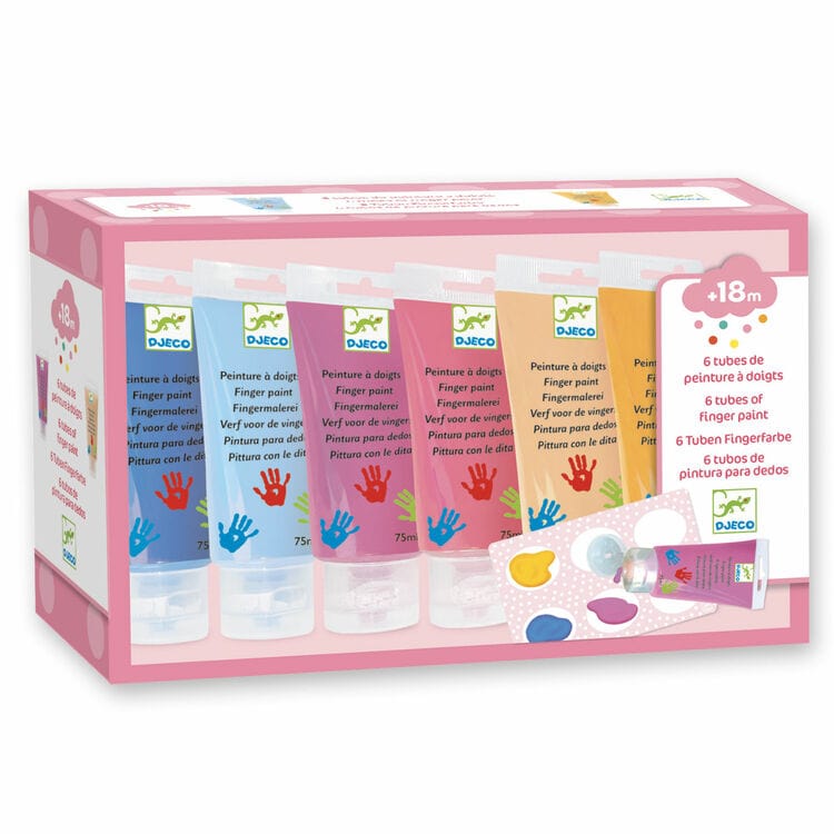 Six gentle shades of finger paint perfect for tiny hands—easy to use, washable, and ideal for calm, creative, and sensory-filled fun.