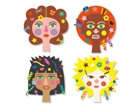 Djeco Activity Set Djeco DJ09045 Create with Sickers Hairdresser (7098992754848)