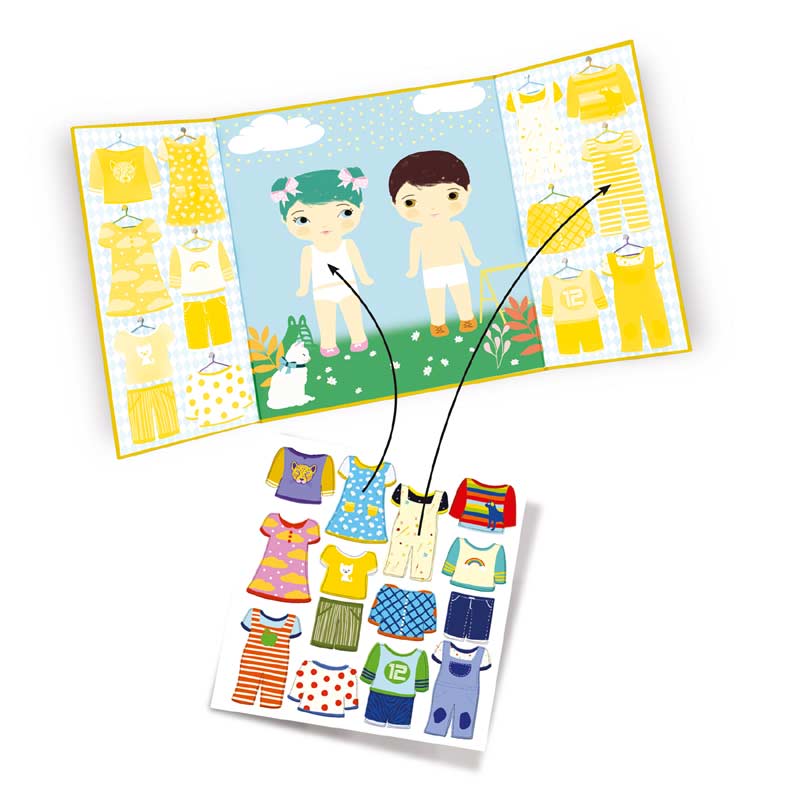 Djeco Creative Toy Djeco DJ09070 Create with Stickers Clothes (7877210079480)
