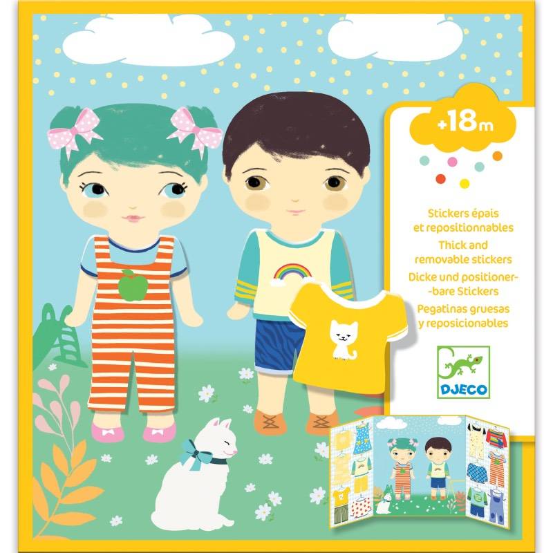 Djeco Creative Toy Djeco DJ09070 Create with Stickers Clothes (7877210079480)