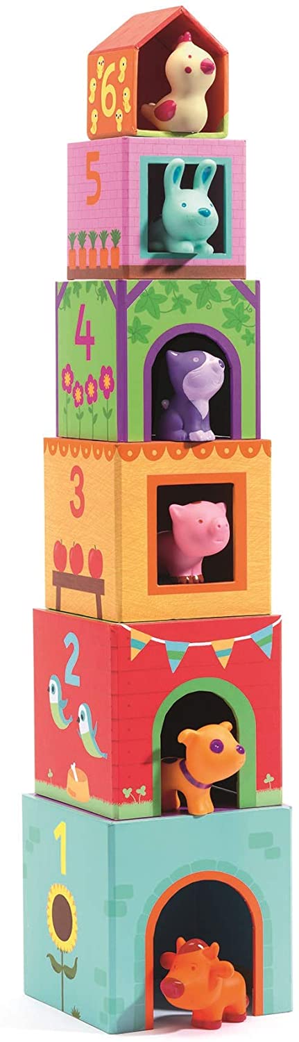 Djeco DJ09108 Topanifarm Stacking Game - Wigwam Toys Brighton (5867005771936)