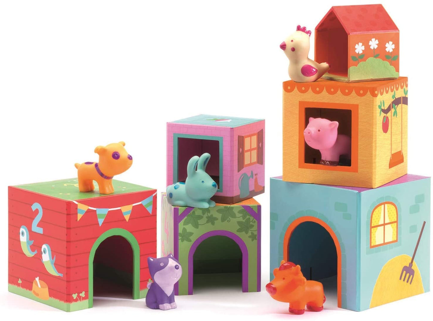 Djeco DJ09108 Topanifarm Stacking Game - Wigwam Toys Brighton (5867005771936)