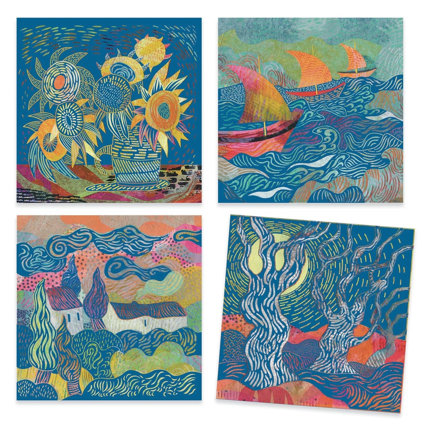 Wigwam Toys Creative Toy Djeco DJ09378 The South Scratch Cards Inspired by Vincent Van Gogh (7877454233848)