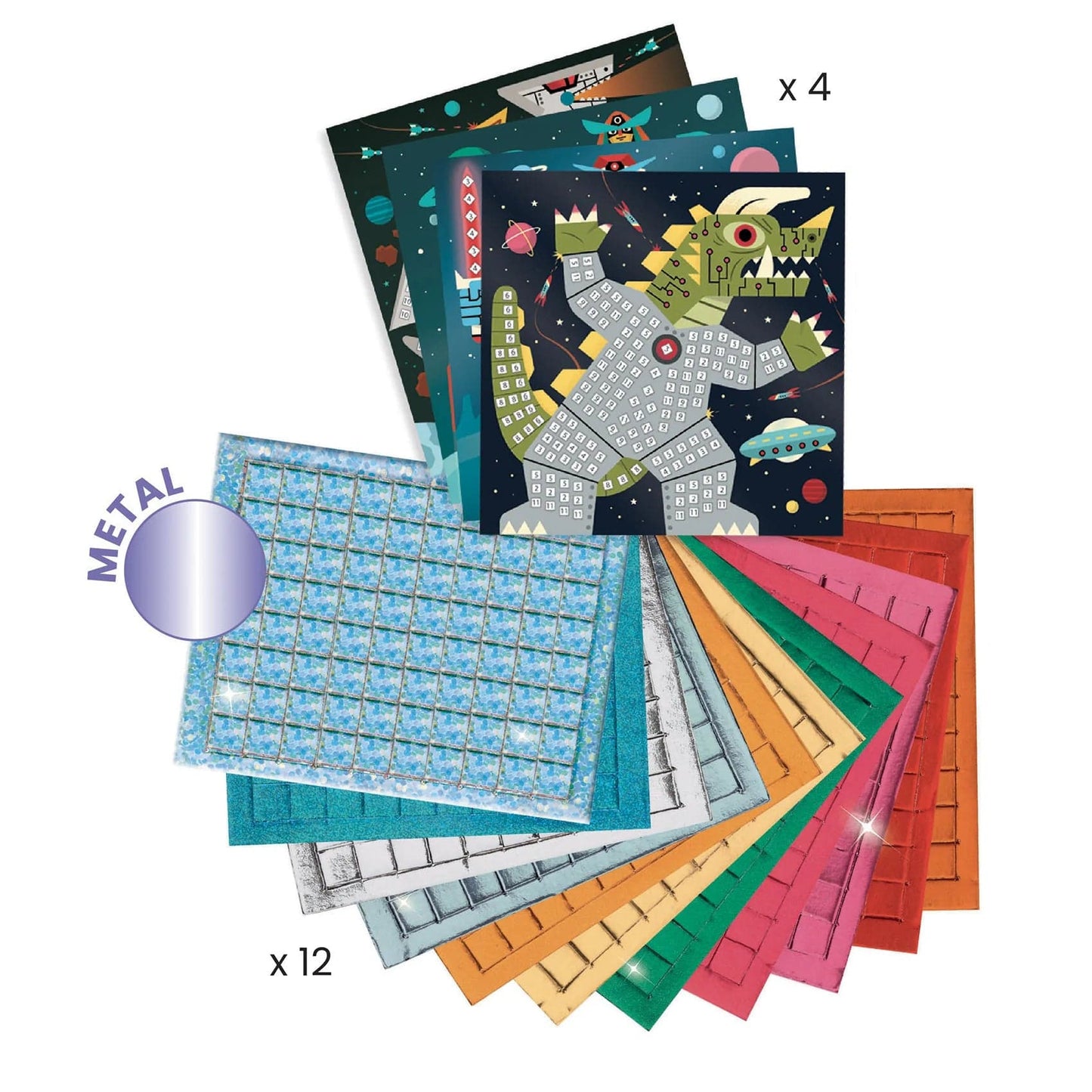 Djeco Creative Toy Djeco DJ09424 Space Battle Mosaic Kit (7877474943224)