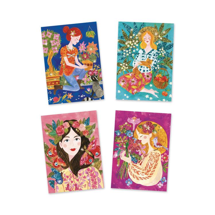 Djeco Arts & Crafts Djeco DJ09508 Glitter Boards The Scent of Flowers (6070664233120)