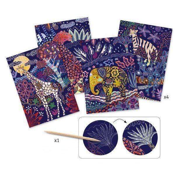 Djeco DJ09728 Scratch Cards Lush Nature - Wigwam Toys Brighton (4828416180362)