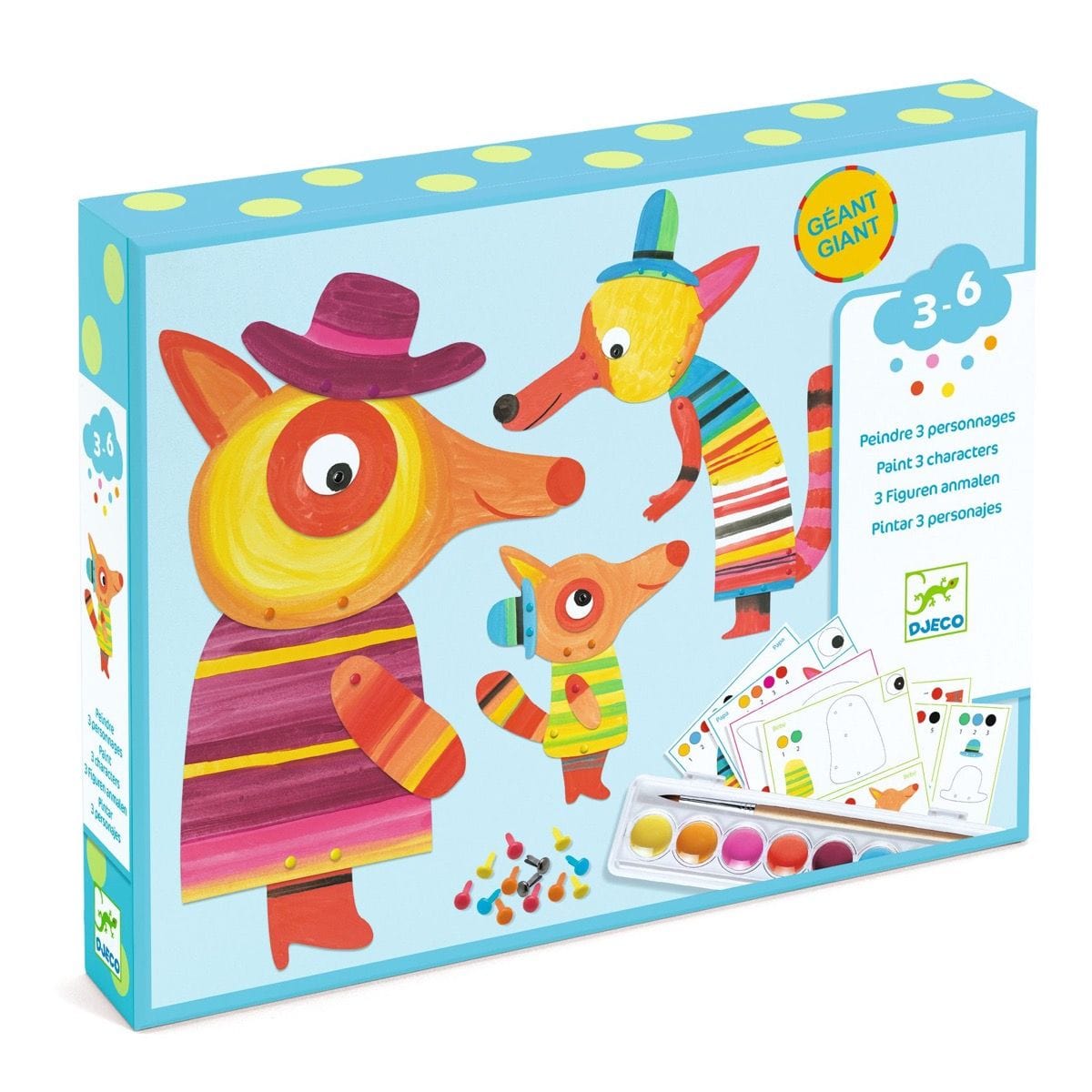 Djeco Art & Craft Kit Djeco DJ09897 The Fox Family Painting Activity (7915365695736)