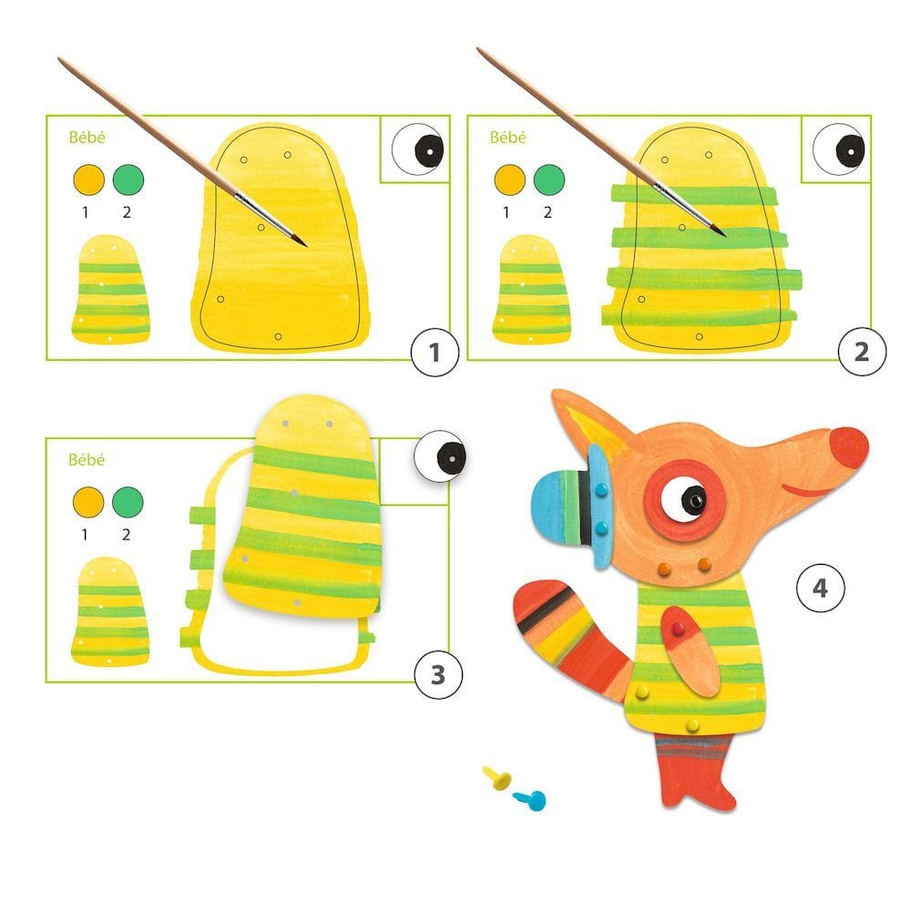Djeco Art & Craft Kit Djeco DJ09897 The Fox Family Painting Activity (7915365695736)