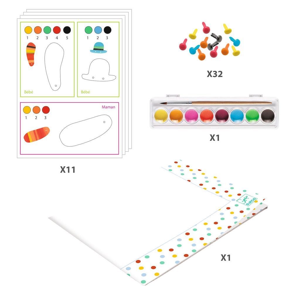 Djeco Art & Craft Kit Djeco DJ09897 The Fox Family Painting Activity (7915365695736)